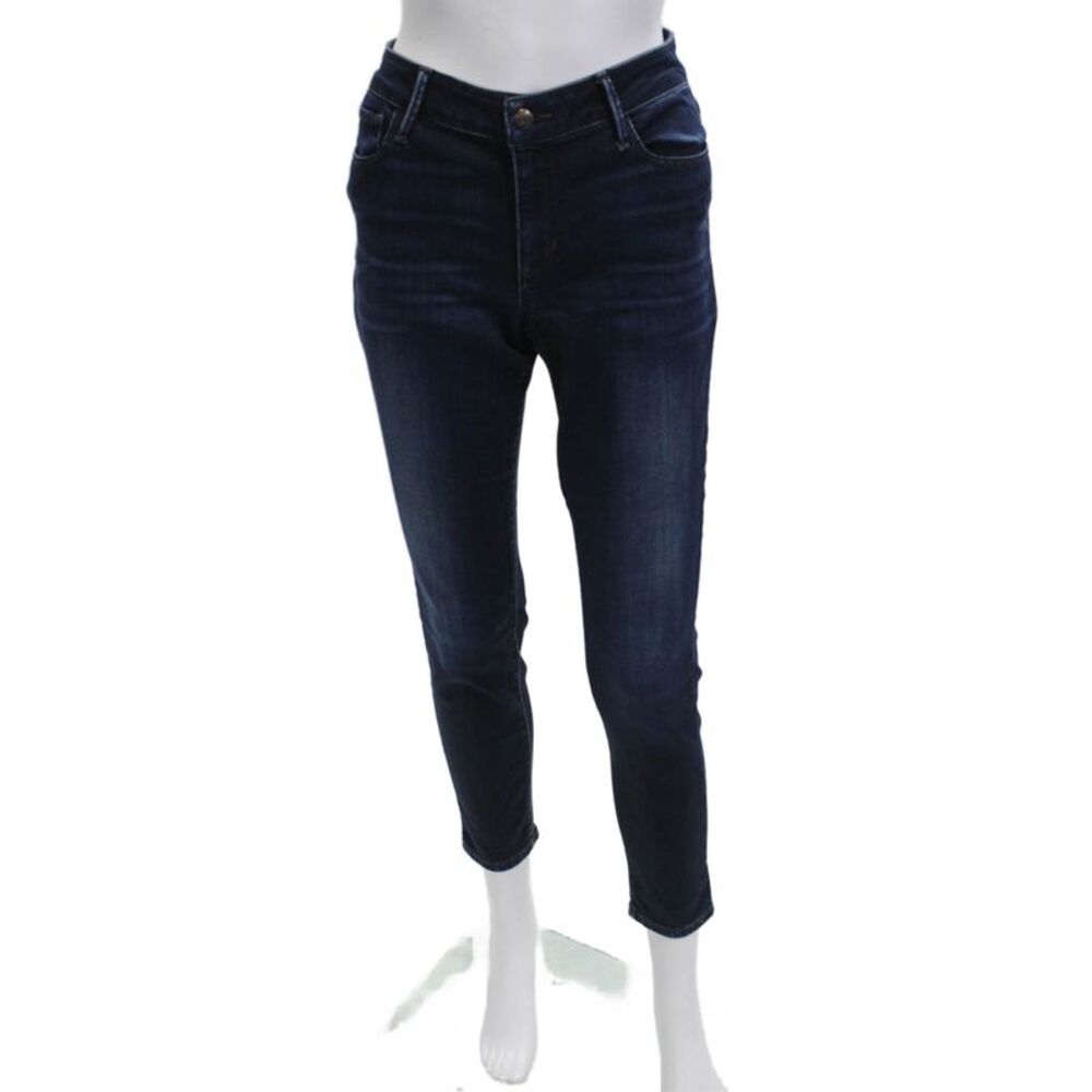Joe's Collection Women Dark Blue Skinny Ankle Jeans Mid Rise Button Size 30